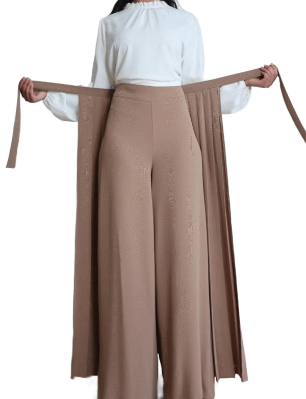 Pants with Skirt - Beige