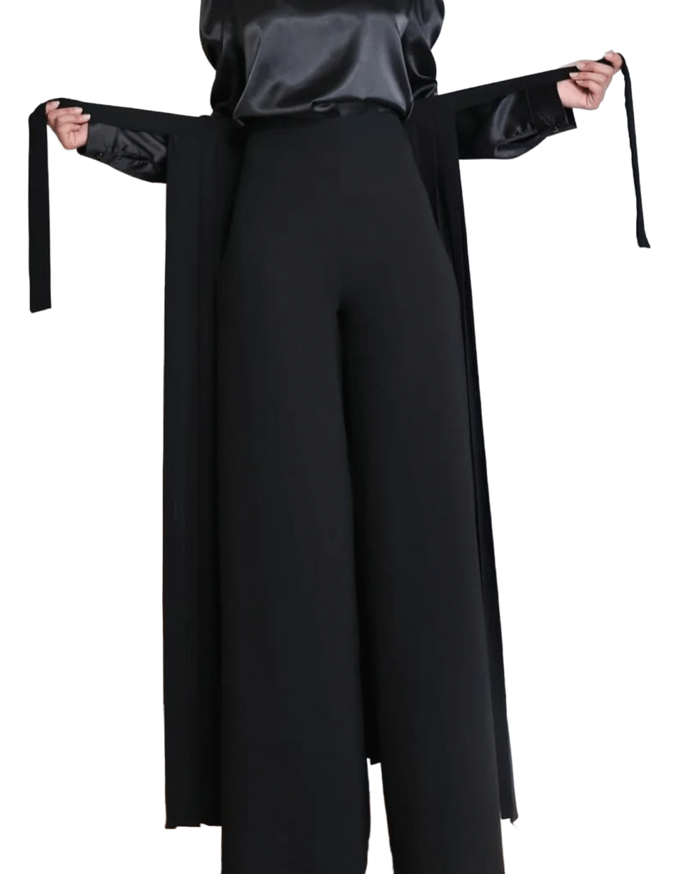 Pants with Skirt - Black