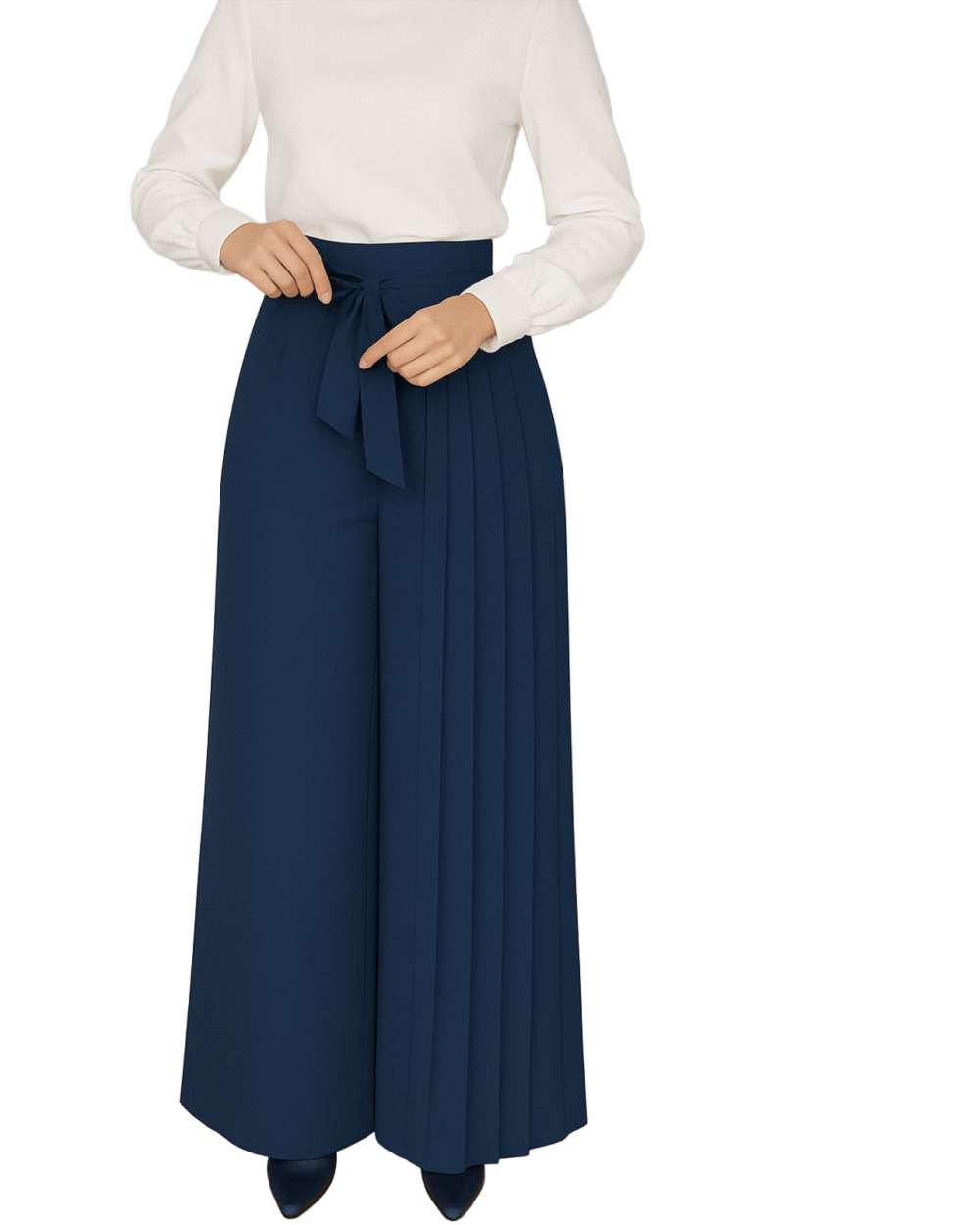 Pants with Skirt - Navy